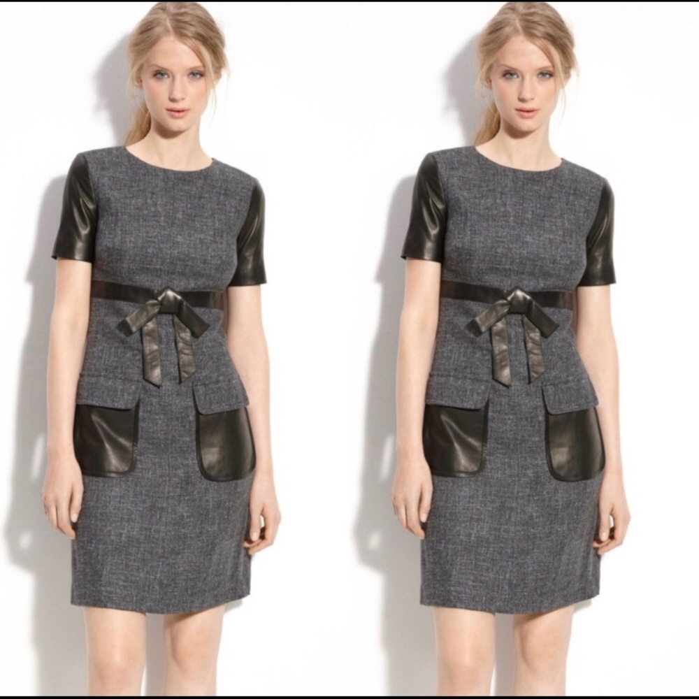 Sold. Robert Rodriguez dress w/ leather accents, 8